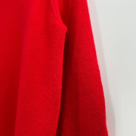 French Connection Womens Large Mock Neck Knit Sweater Red Holidays Christmas - Picture 6 of 8